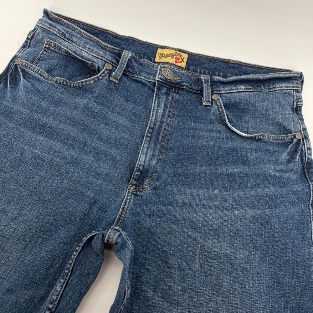 Wrangler 20X Jeans Mens 36x32 Blue Straight Leg Embroidered Western Cowboy